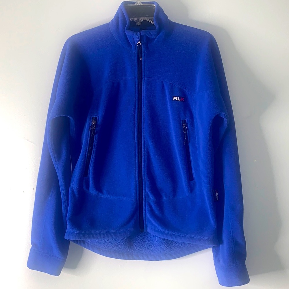 RLX Ralph Lauren Polo Sport Mens Blue Performance Fleece Jacket Size S